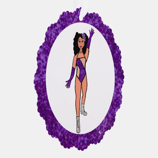 Paarse & Diamonds Dancer Ornament Kaart B (Rechts)