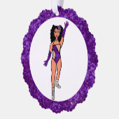 Paarse & Diamonds Dancer Ornament Kaart B (Links)