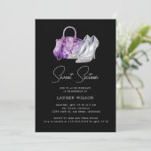 Paarse Diamonds Glitter Sweet Zestien Verjaardag Kaart (Staand voorkant)