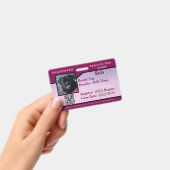 Paarse dienst hond ID-kaart Badge (Handheld)