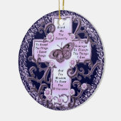 Paarse dienst Prayer Cross Keramisch Ornament (Links)
