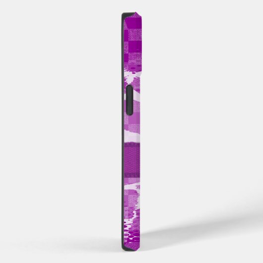 Paarse dierenkoppen met een gestileerde monogram Case-Mate iPhone case (Achterkant / Rechts)