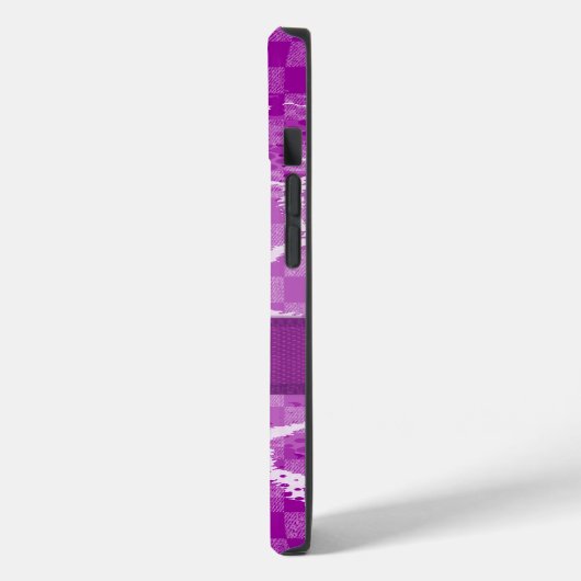 Paarse dierenkoppen met een gestileerde monogram Case-Mate iPhone case (Achterkant / Links)