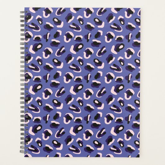 Paarse dierenprint planner (Voorkant)