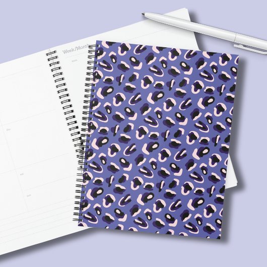 Paarse dierenprint planner