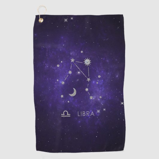 Paarse dierenriem | Kosmische Astrologie Horoscoop Golfhanddoek (Voorkant)