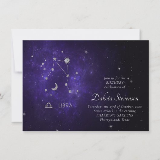 Paarse dierenriem | Kosmische Astrologie Horoscoop Kaart (Voorkant)