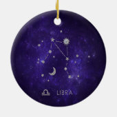 Paarse dierenriem | Kosmische Astrologie Horoscoop Keramisch Ornament (Achterkant)