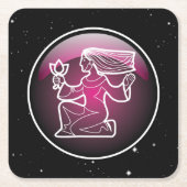 Paarse dierentuin kartonnen onderzetters (Voorkant)