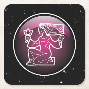 Paarse dierentuin kartonnen onderzetters