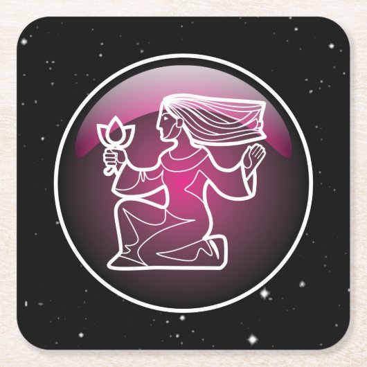 Paarse dierentuin kartonnen onderzetters (Voorkant)