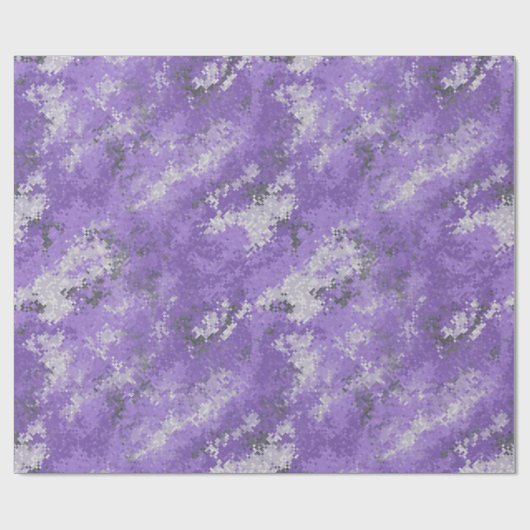 Paarse Digi Camo Cadeaupapier (Vlak)