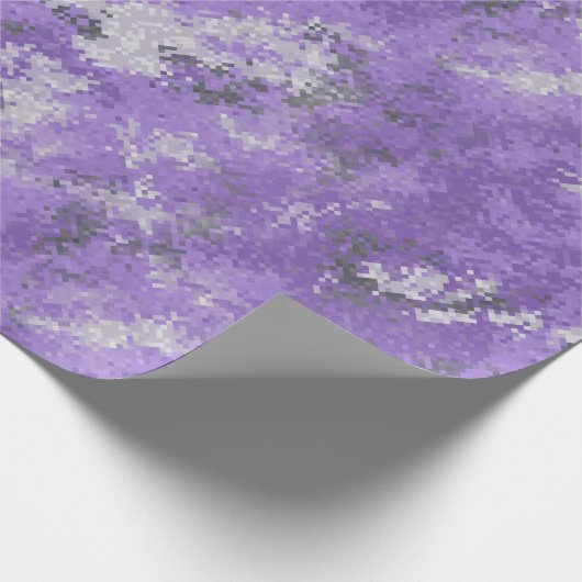 Paarse Digi Camo Cadeaupapier (Hoek)