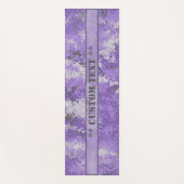 Paarse Digi Camo met aangepaste tekst Yogamat (Voorkant)