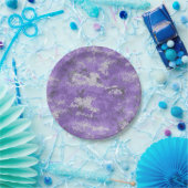 Paarse Digi Camo Papieren Bordje (Feest)