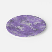 Paarse Digi Camo Papieren Bordje (Gekanteld)