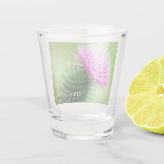 Paarse dikke borst shot glas (Achterkant)