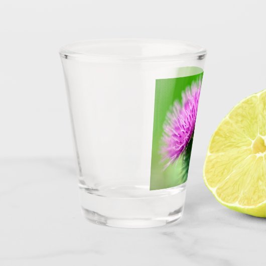 Paarse dikke borst shot glas (Links)