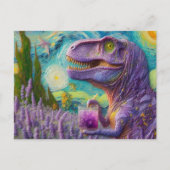 Paarse dino lavendel limonade faux van Gogh Briefkaart (Voorkant)