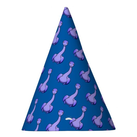 Paarse Dino Party Pet Feesthoedjes (Rechts)