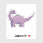 Paarse Dino Sticker (Vel)