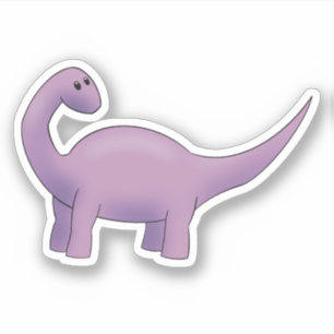 Paarse Dino Sticker