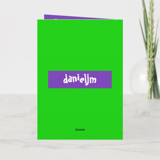 Paarse Dinosaur Kaart (Achterkant)