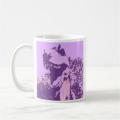 Paarse Dinosaur T-Rex Koffiemok (Links)