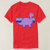 Paarse Dinosaur T-shirt (Design voorkant)