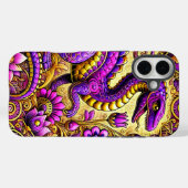 Paarse Dinosaurus Art Phone Case (Achterkant (horizontaal))