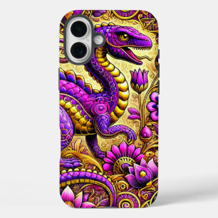 Paarse Dinosaurus Art Phone Case