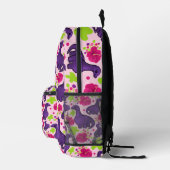 Paarse Dinosaurus Patroon Gepersonaliseerde Kinder Bedrukte Rugzak (Rechts)