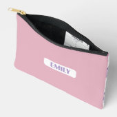 Paarse dinosaurus pencil case voor meisjes etui (Open)