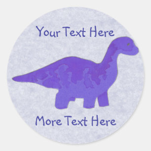 Paarse Dinosaurus Stickers