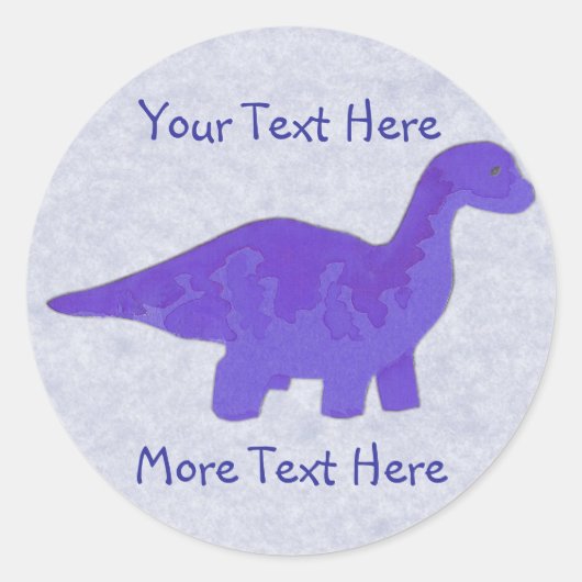 Paarse Dinosaurus Stickers (Voorkant)