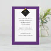 Paarse Diploma-uitreiking Aankondiging (Staand voorkant)