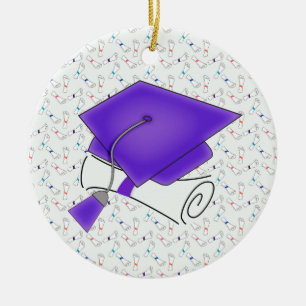 Paarse diplomatie en diplomatie, kleurrijke diplom keramisch ornament