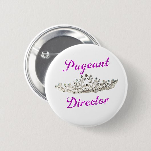 Paarse directeur ronde button 5,7 cm (Voorkant /achterkant)