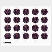 Paarse Disco 2 Ronde Sticker (Vel)