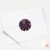 Paarse Disco 2 Ronde Sticker (Envelop)