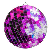 Paarse Disco Ball Dartbord (Voorkant)