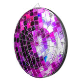 Paarse Disco Ball Dartbord (Voorkant Rechts)