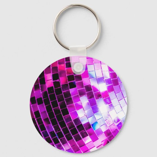 Paarse Disco Ball Sleutelhanger (Voorkant)