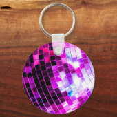 Paarse Disco Ball Sleutelhanger (Voorkant)