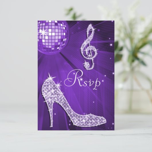 Paarse Disco Ball Sparkle Heels RSVP (Staand voorkant)