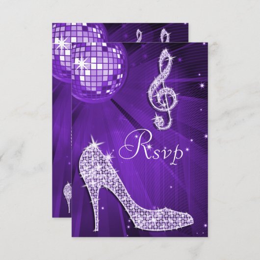 Paarse Disco Ball Sparkle Heels RSVP (Voorkant / Achterkant)