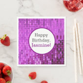 Paarse Disco Ball Tegels Party Servetten (Insitu)