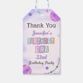 Paarse Disco Eras Verjaardag Cadeaulabel (Voorkant)