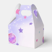 Paarse Disco Eras verjaardagsfeestje Bedankdoosjes (Achterkant)