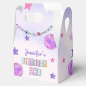 Paarse Disco Eras verjaardagsfeestje Bedankdoosjes (Geopend)